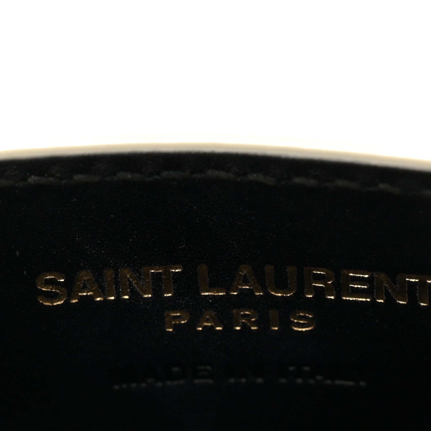 Saint Laurent Grain De Poudre Matelasse Chevron Monogram Credit Card Case Crema Soft 6 of 8