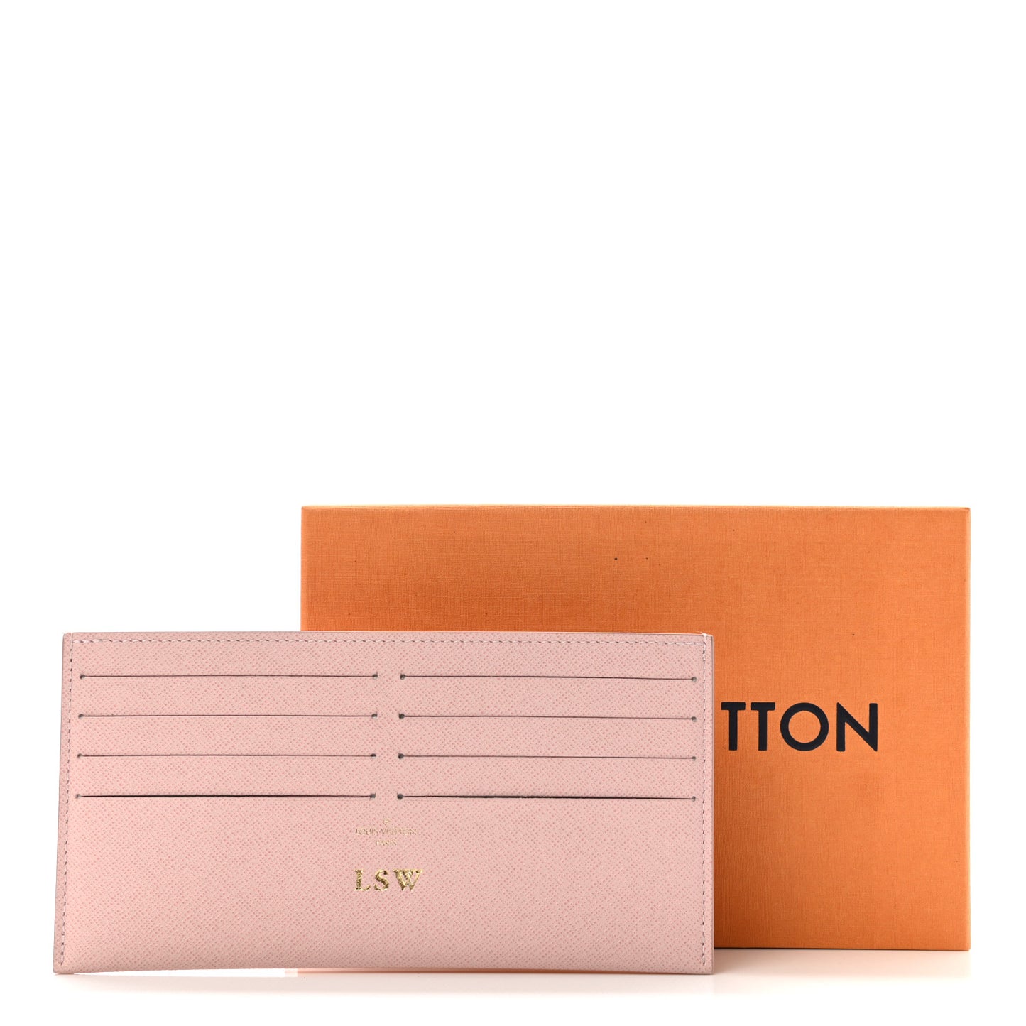 Calfskin Felicie Card Holder Insert Rose Ballerine