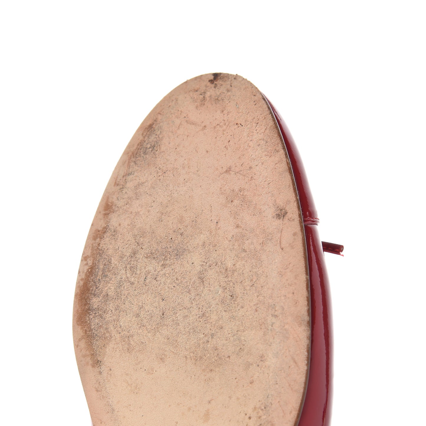 Patent CC Cap Toe Ballerina Flats 37.5 Red