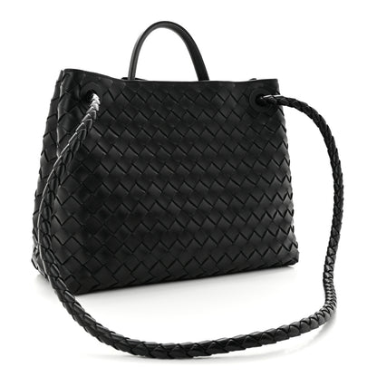 Bottega Veneta Nappa Intrecciato Medium Andiamo Shoulder Bag Black 3 of 9