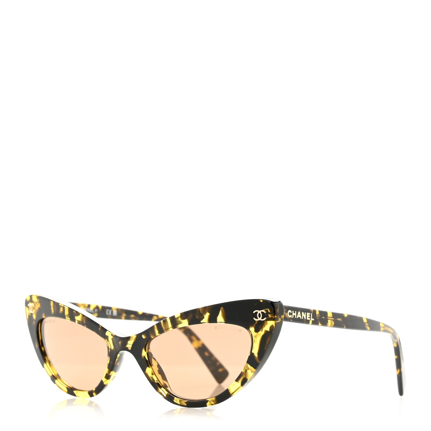 レア　CHANELの手鏡です Chanel Acetate Cat Eye CC Sunglasses 71774 Tortoise 1952185