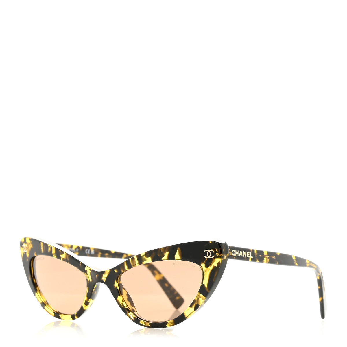 Chanel Acetate Cat Eye CC Sunglasses 71774 Tortoise 1 of 8