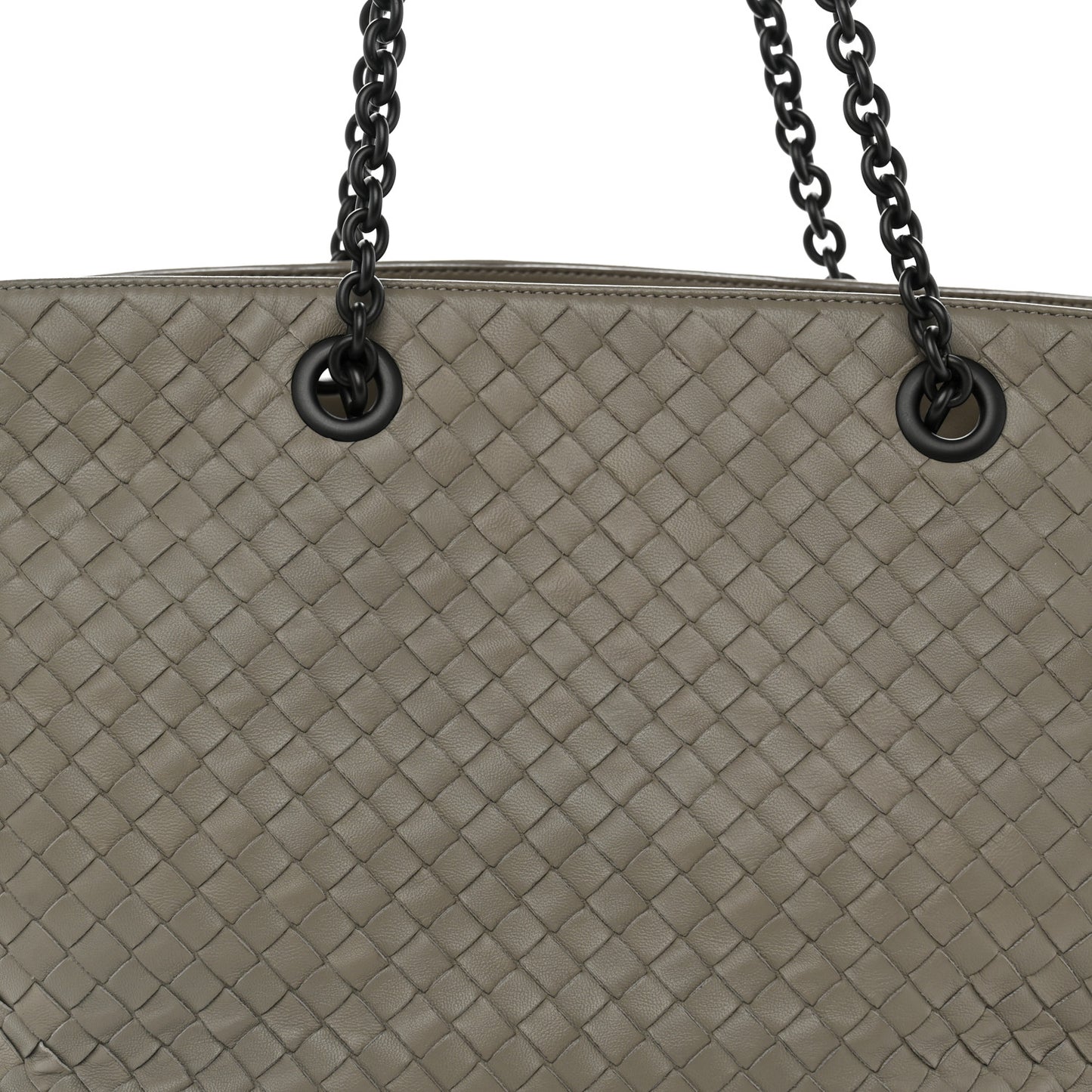 Nappa Intrecciato Top Handle Tote Fume