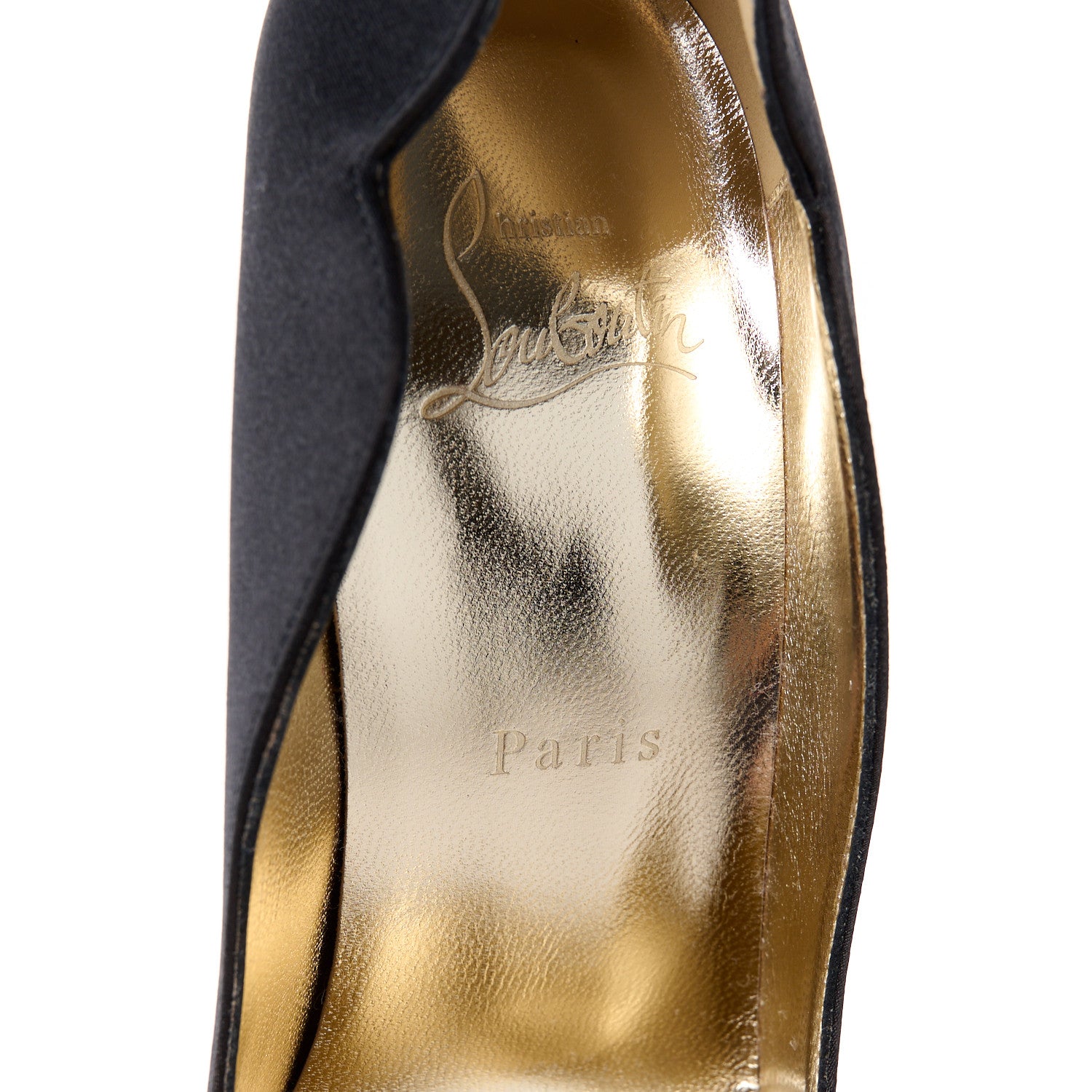 Christian Louboutin Crepe Satin Crystal LipStrass 100 Pumps 37.5 Black 7 of 8