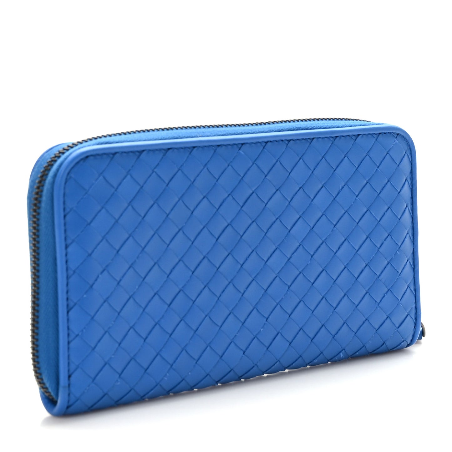 Nappa Intrecciato Zip Around Wallet Electrique