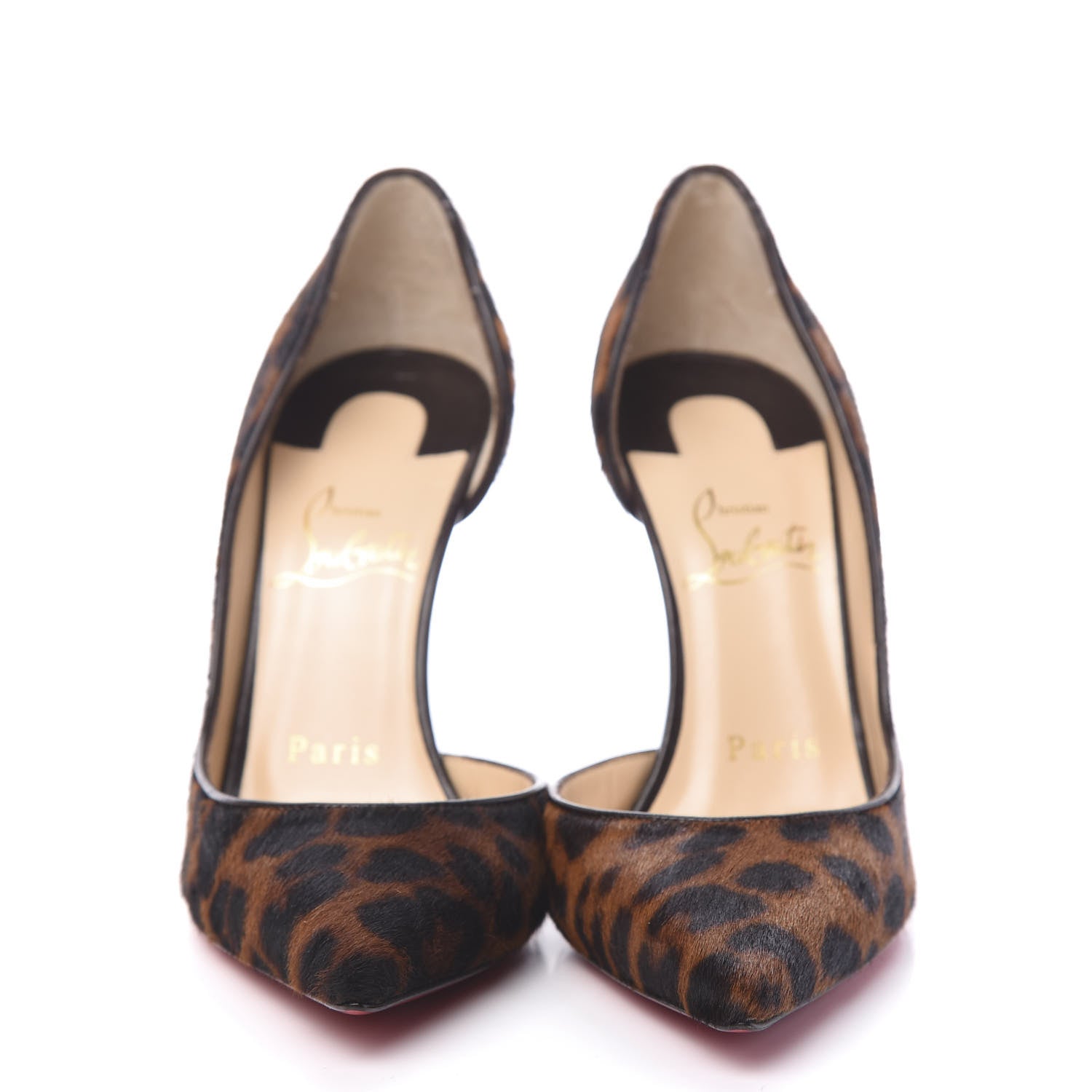 Christian Louboutin Pony Hair Dark Leopard Iriza 100 Pumps 35.5 Brown 2 of 9