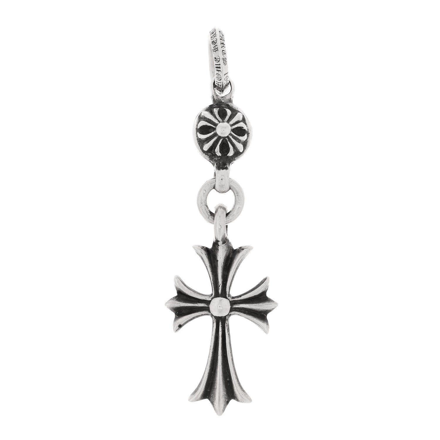 Chrome Hearts Sterling Silver Tiny Cross Long Pendant 1 of 3