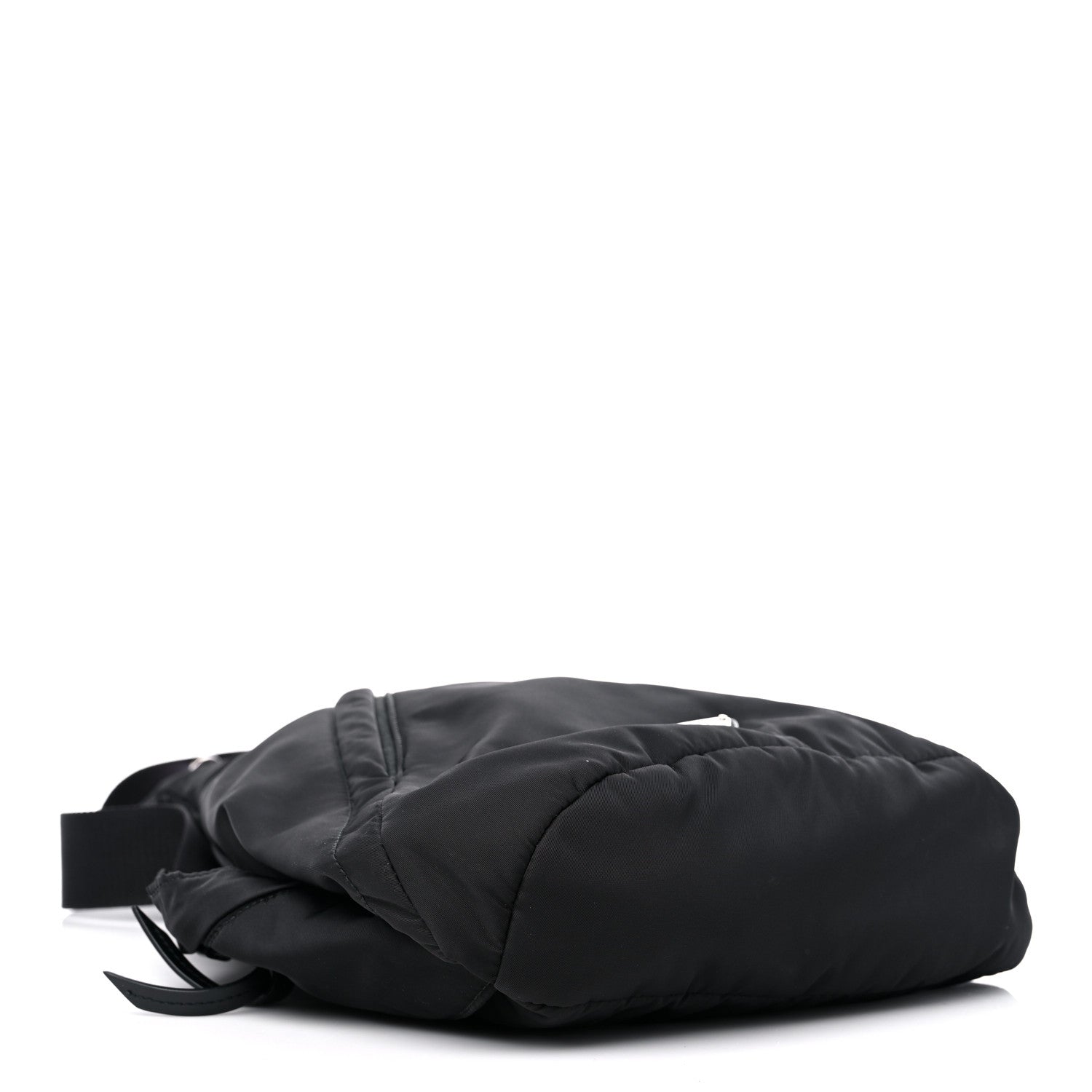 Prada Re-Nylon Vitello Metal Triangle Logo Sling Backpack Black 4 of 8