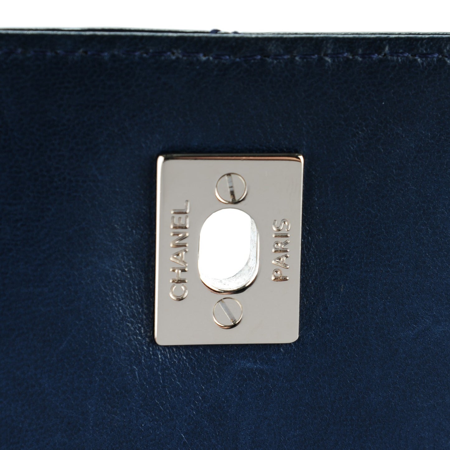 Vinyl Quilted In The Business Flap Navy Blue