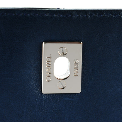 Chanel Vinyl Quilted In The Business Flap Navy Blue 6 of 8