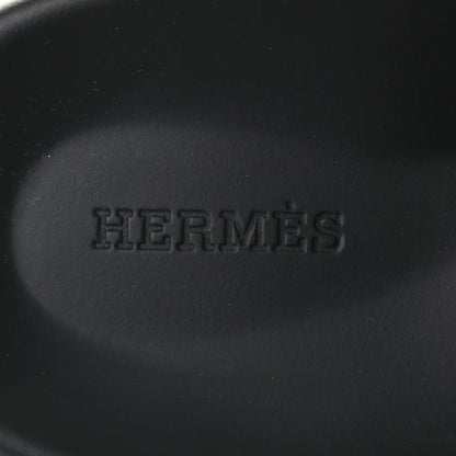 Hermes Calfskin Mens Chypre Sandals 45 Naturel Safari Black 14 of 15
