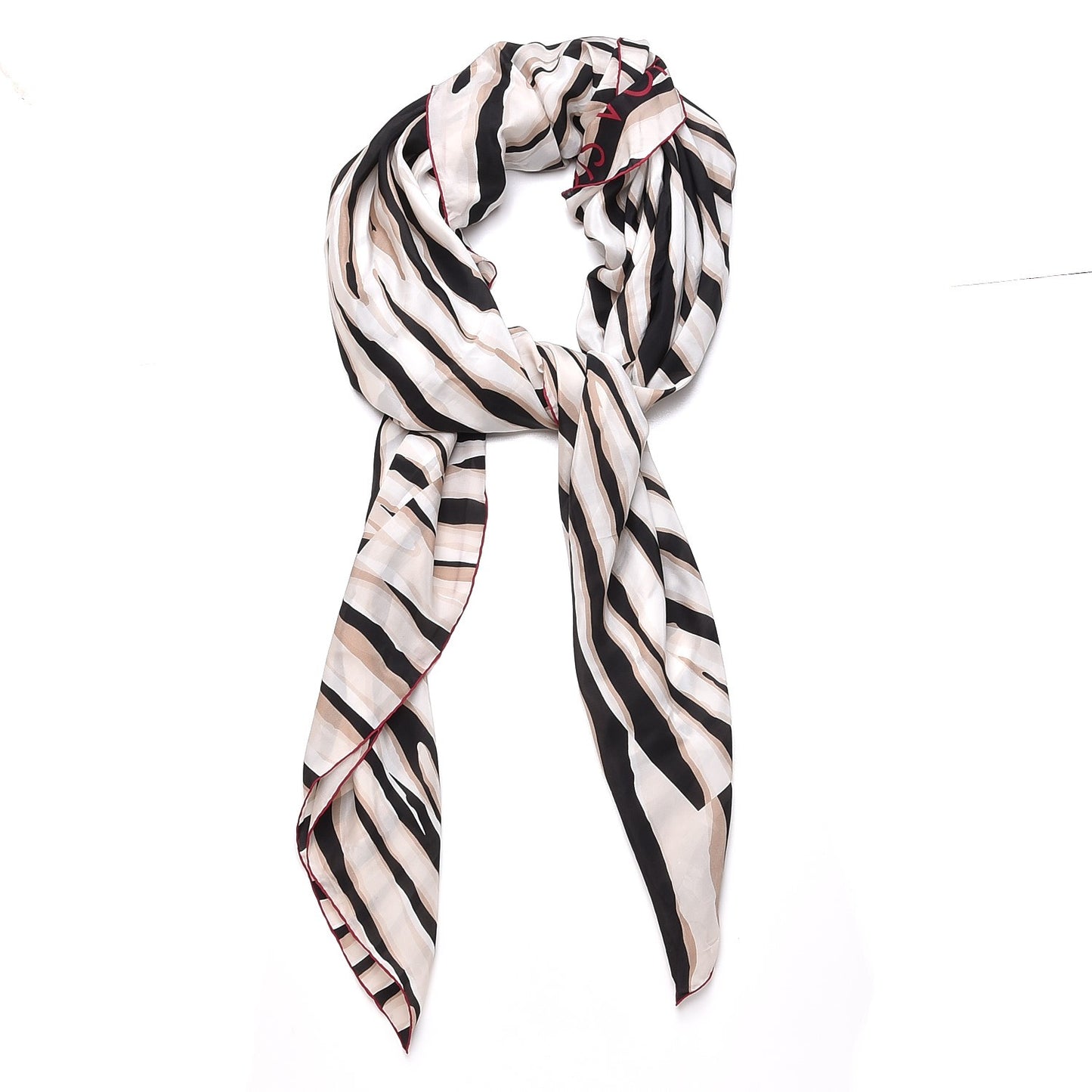 Silk Zebra Square Scarf Muticolor