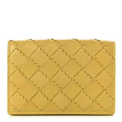 Bottega Veneta Nappa Intrecciato Zig Zag Card Holder Yellow 1 of 8