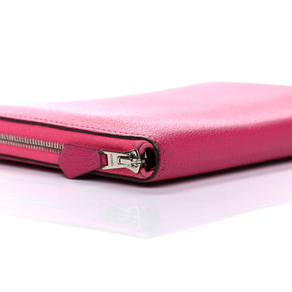 Hermes Chevre Mysore Azap GM Combined Wallet Rose Shocking 9 of 15