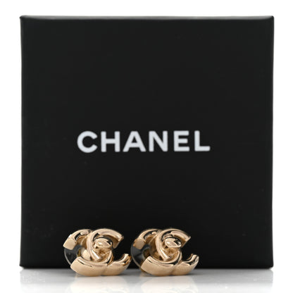 Chanel Metal CC Turnlock Earrings Gold 5 of 5