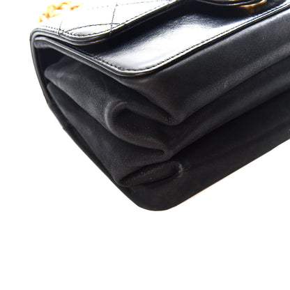 Chanel Iridescent Calfskin Quilted Mini Straight Lined Flap Black 5 of 10