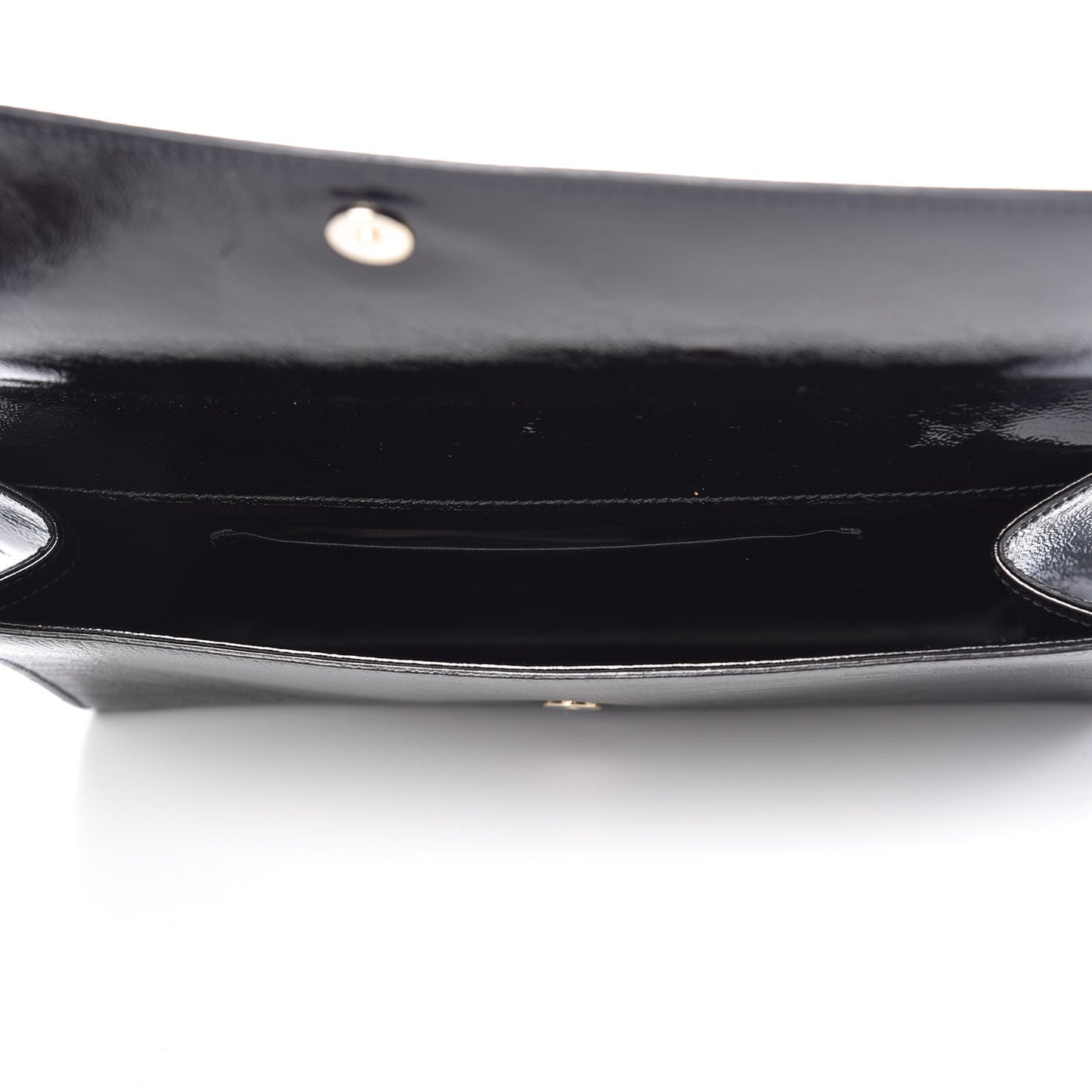 Textured Patent Monogram Large Belle De Jour Clutch Black