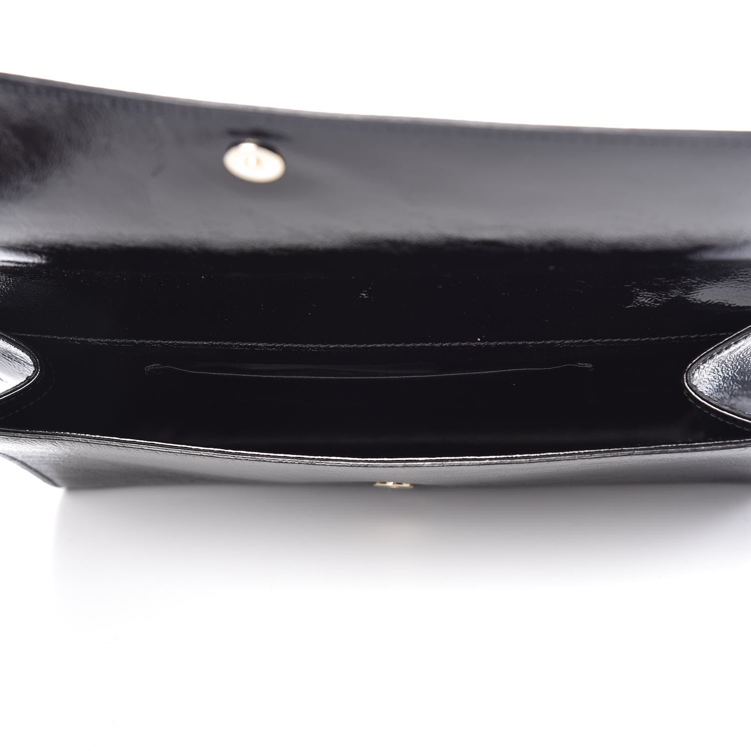 Saint Laurent Textured Patent Monogram Large Belle De Jour Clutch Black 5 of 9