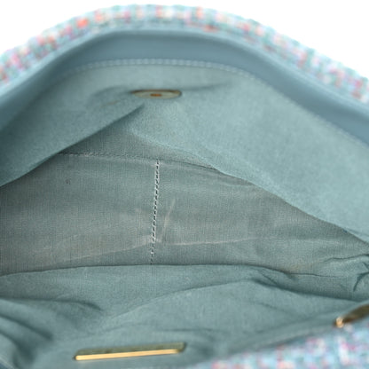 Chanel Tweed Quilted Large Chanel 19 Flap Blue Multicolor 5 of 12