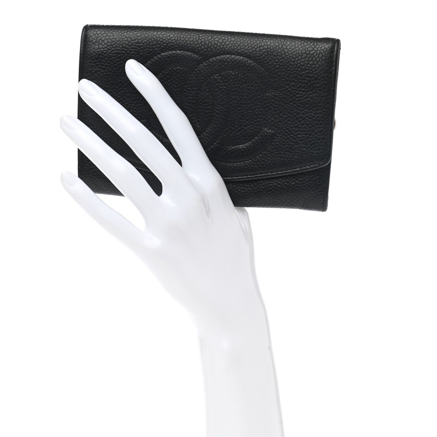 Caviar Timeless CC Compact Wallet Black