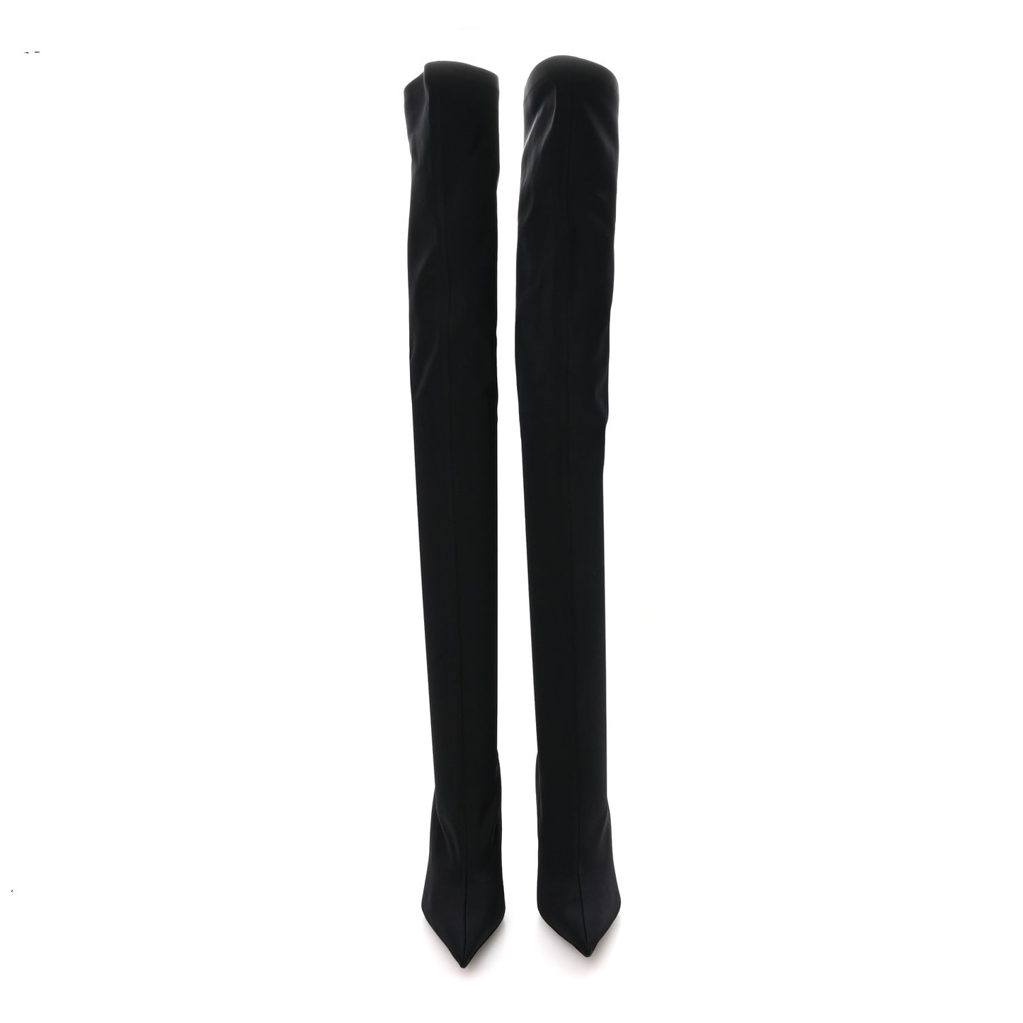 Spandex Pointed Toe Knife 110MM Thigh High Boots 38 Black