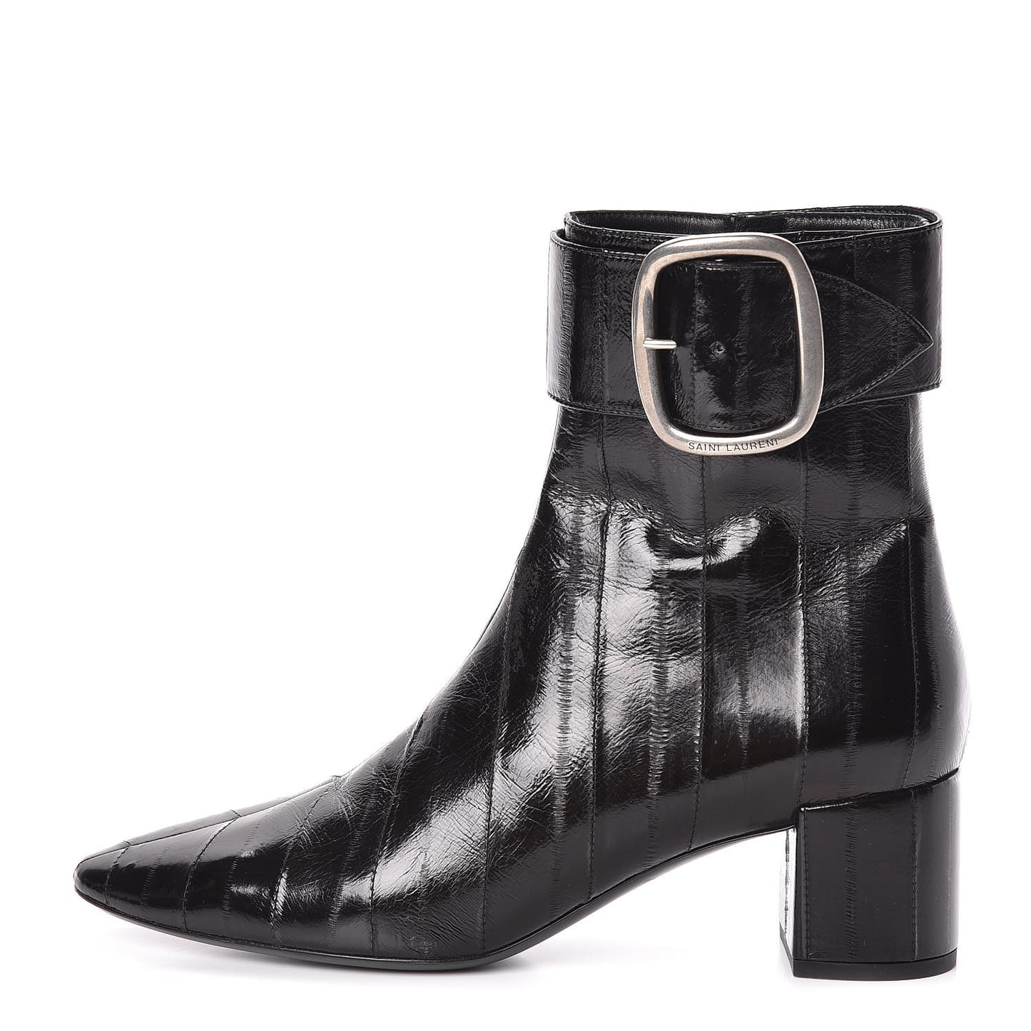 Shiny Eel Joplin Buckle Booties 38.5 Black