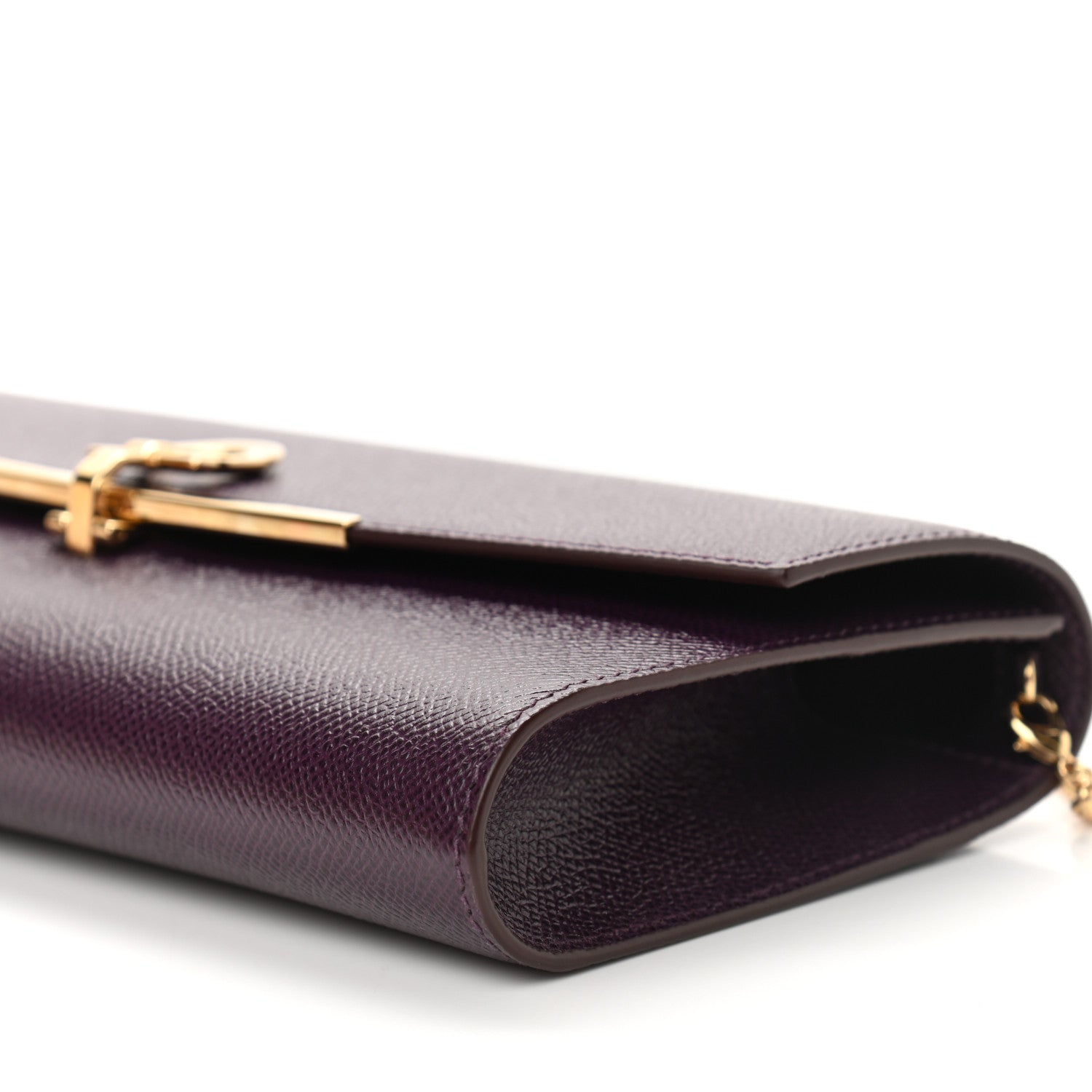 Salvatore Ferragamo Hammered Calfskin Gancini Icona Mini Bag Blackberry 16 of 17