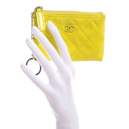 Chanel Patent Key Holder Case Jaune Yellow 2 of 8
