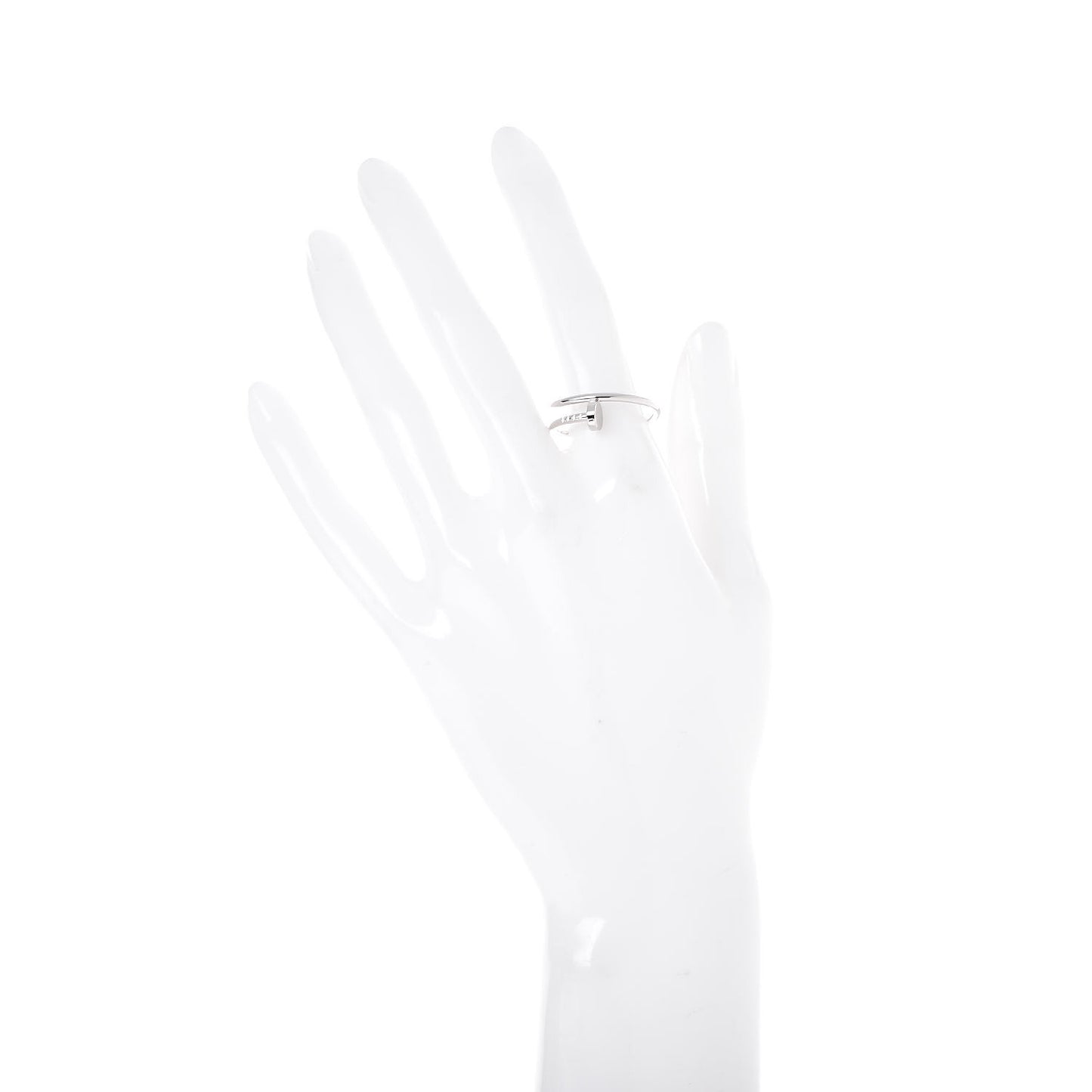 18K White Gold Small Juste Un Clou Ring 58 8.25