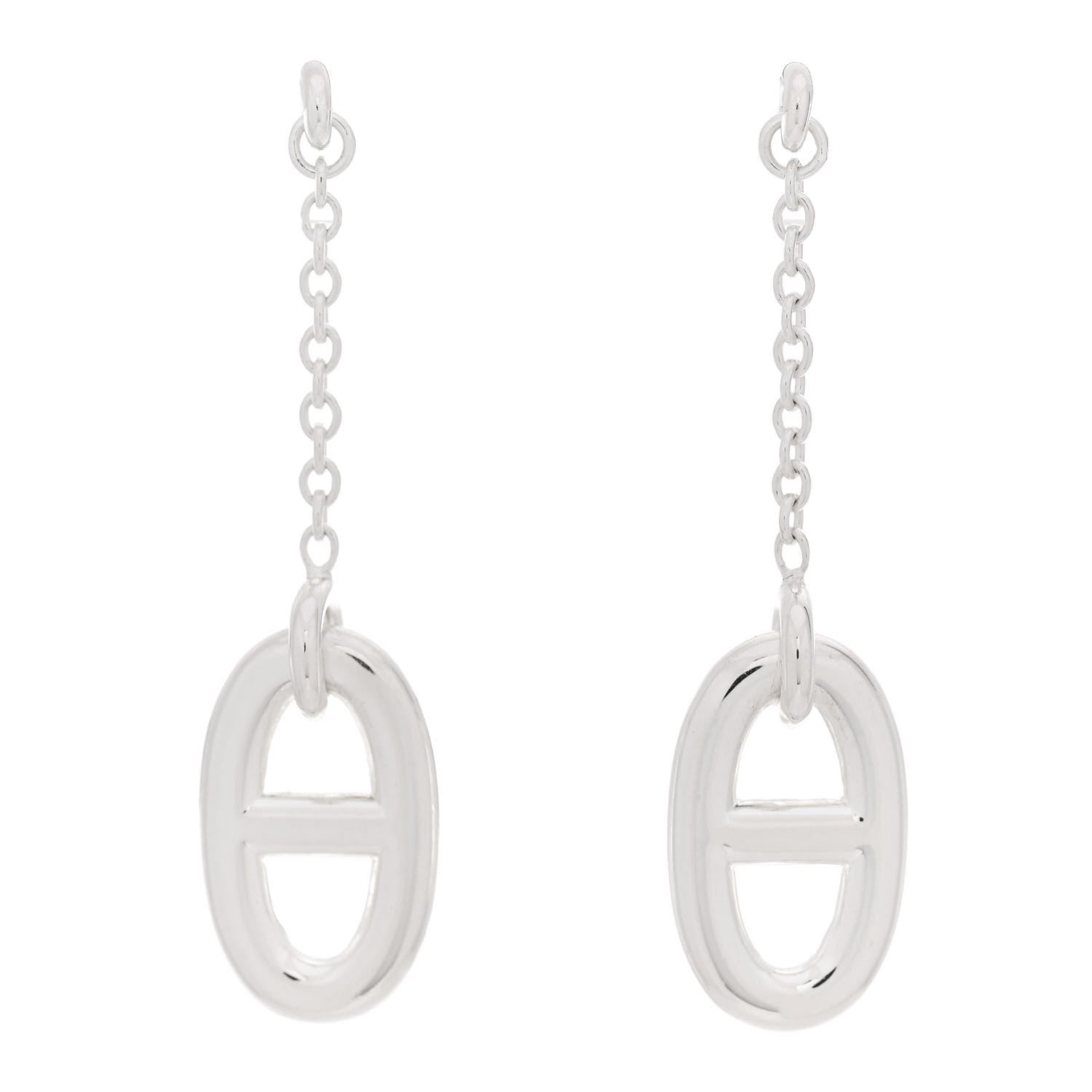 Hermes Sterling Silver Farandole Drop Earrings 1 of 4