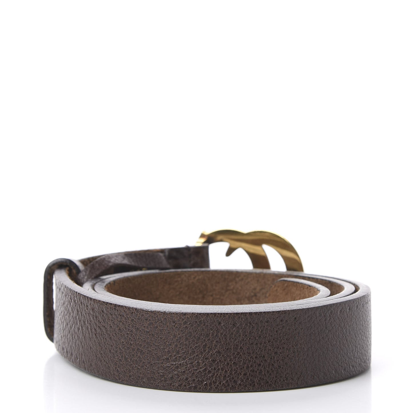 Calfskin Sculpted GG Belt 85 34 Dark Brown
