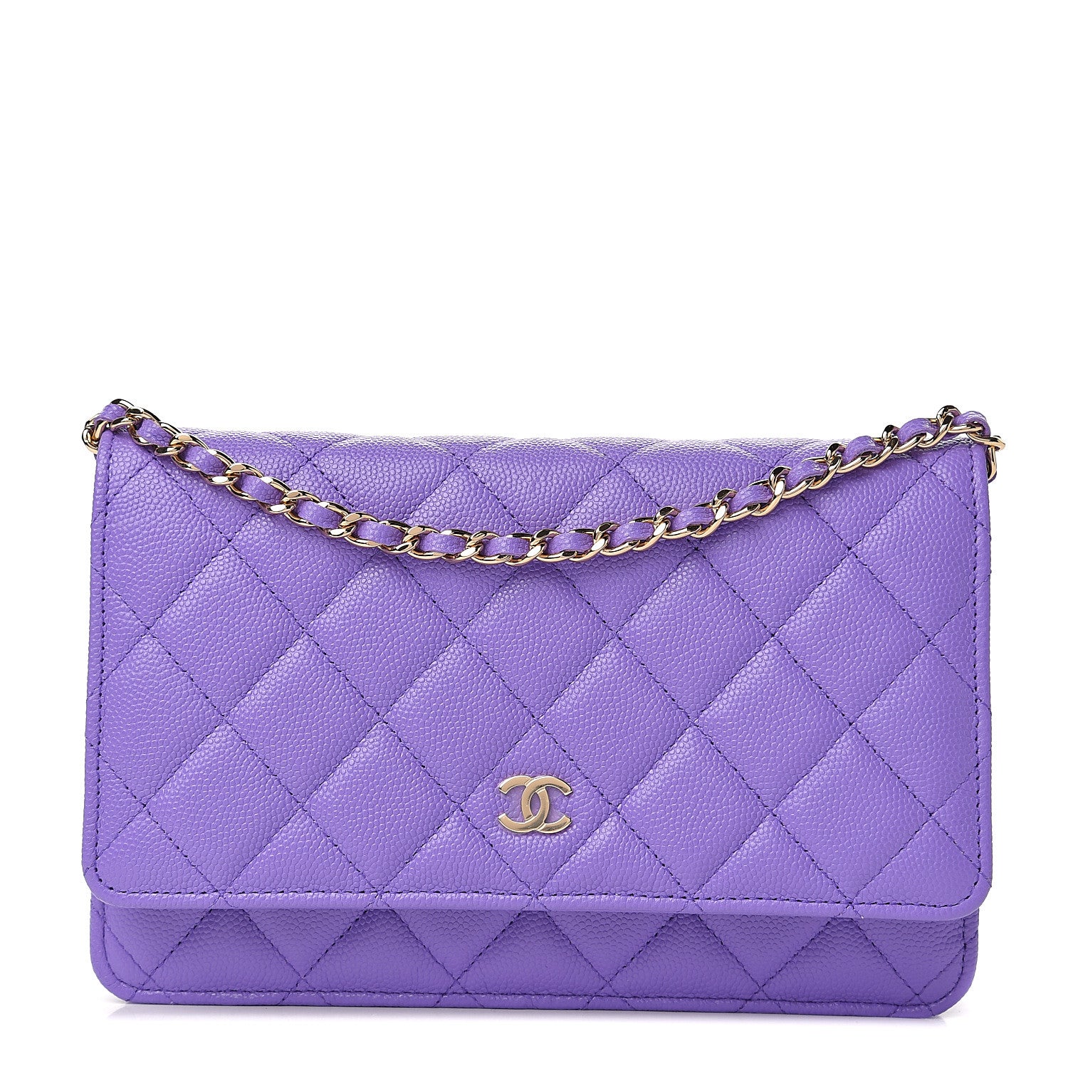 Chanel Caviar Quilted Wallet On Chain WOC Purple 1 of 11