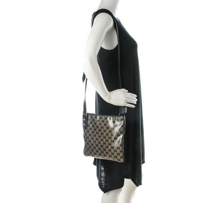 Gucci Crystal Monogram Flat Messenger Bag Navy 2 of 7