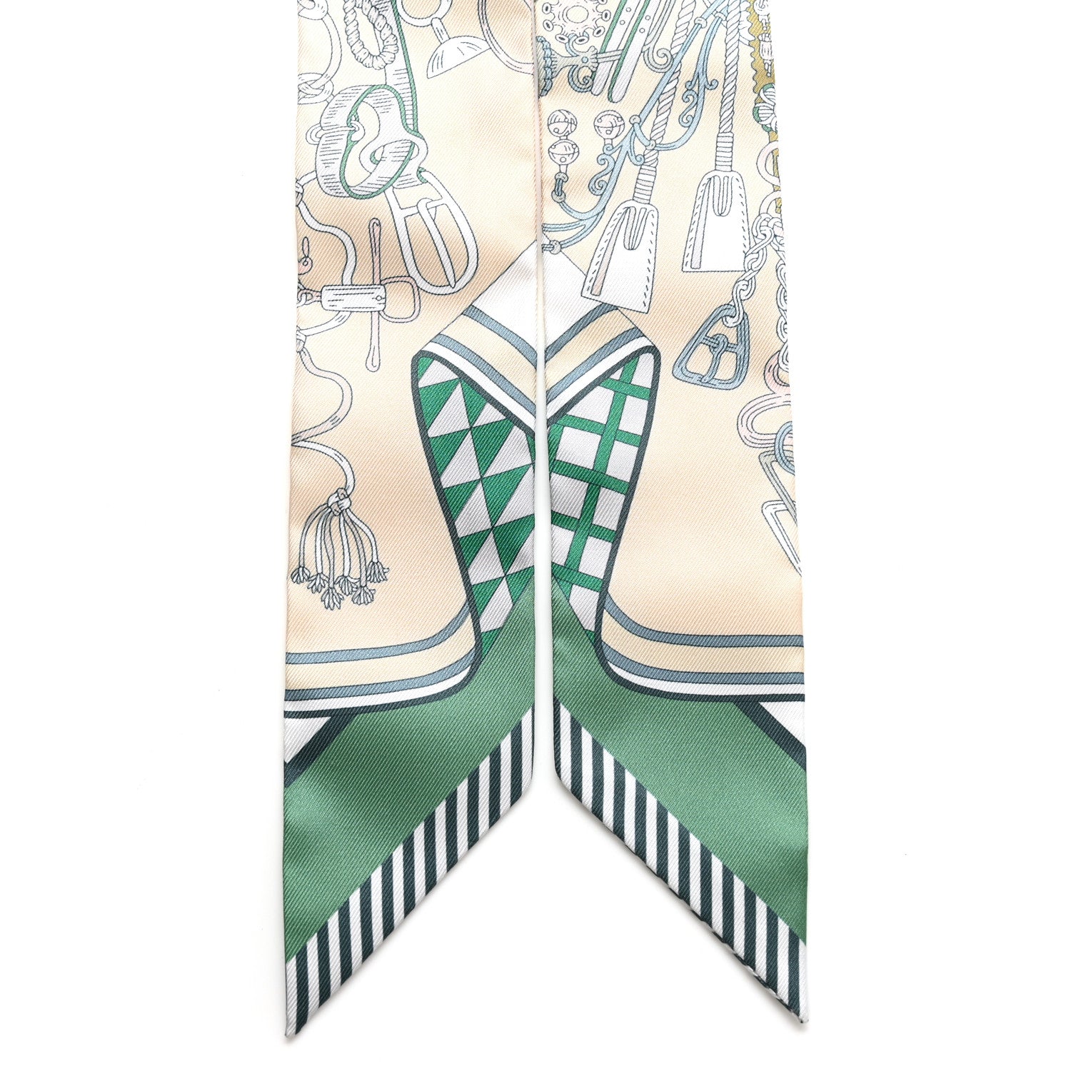 Hermes Silk Cliquetis Twilly Ciel White Menthol 2 of 4