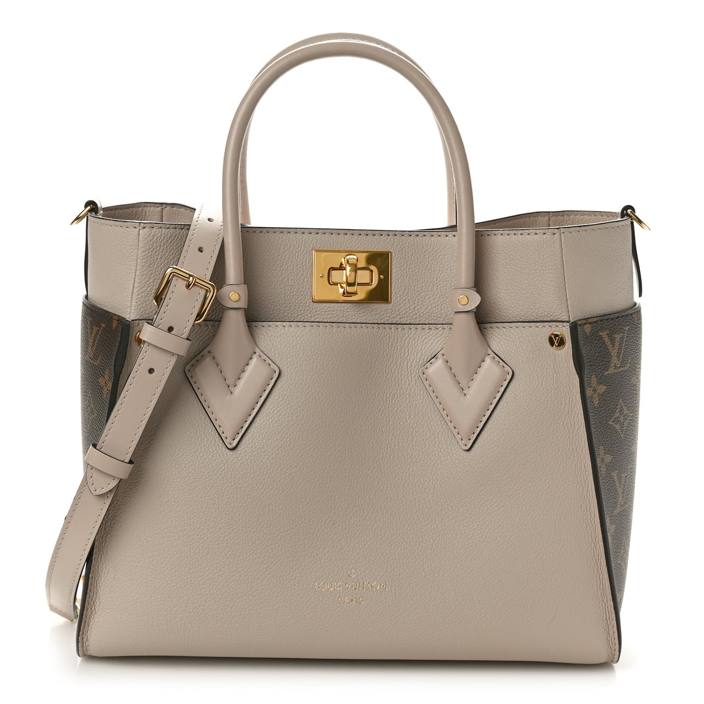 Calfskin Monogram On My Side Greige