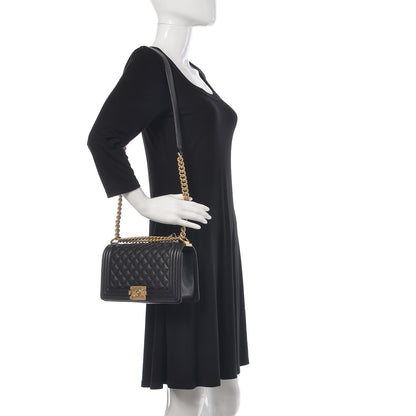 Chanel Caviar Quilted Medium Boy Flap Black 2 of 10