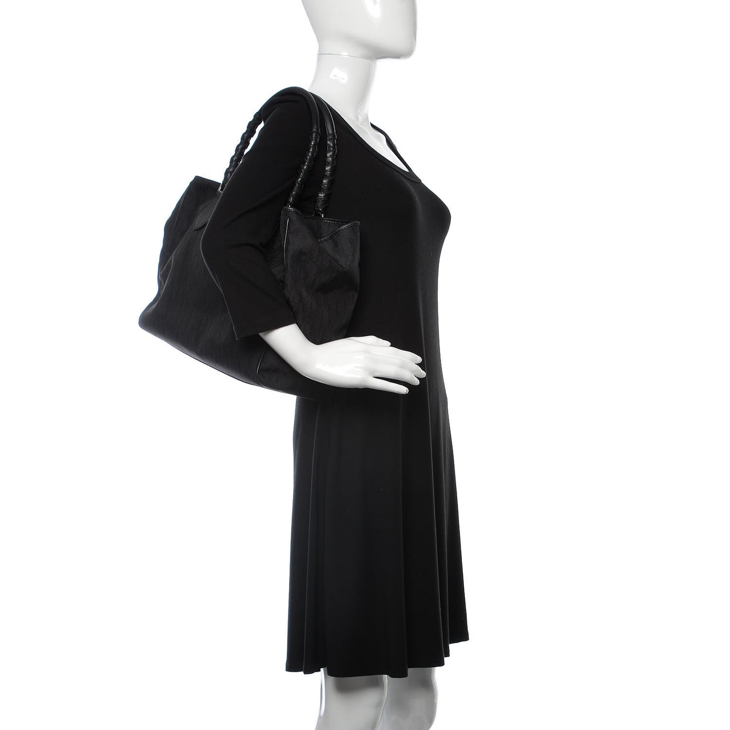 Nylon Monogram Lovely Shopping Tote Black