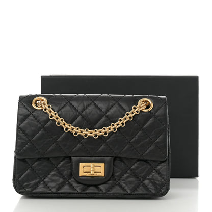 Chanel Aged Calfskin Quilted 2.55 Reissue Mini Flap Black 11 of 11