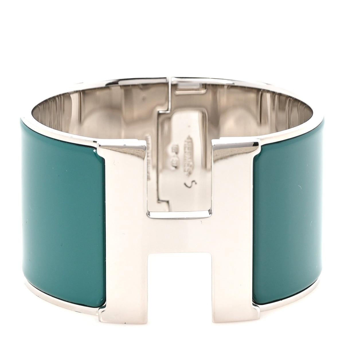 Enamel Extra Wide Clic Clac H Bracelet GM Bleuete