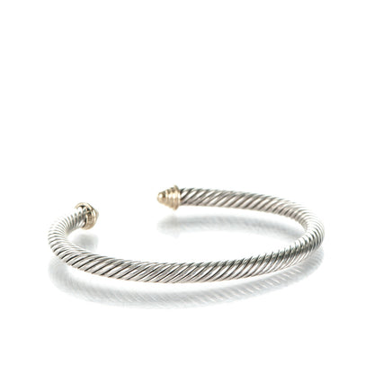 David Yurman Sterling Silver 14K Yellow Gold 5mm Cable Classics Bracelet 3 of 5
