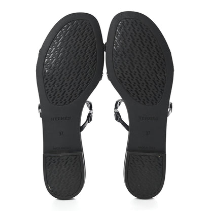 Hermes TPU Rivage Sandals 37 Black 5 of 7