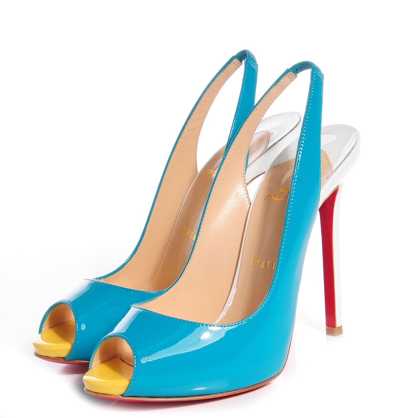 Patent Flo Sling 120 Pumps 37.5 Caraibes Canari