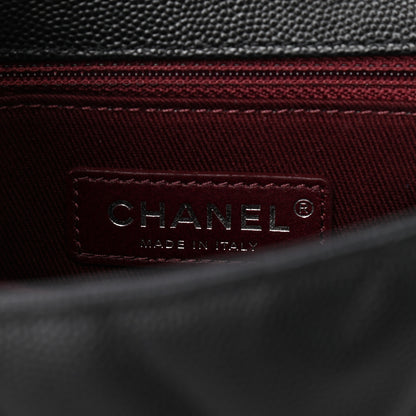 Chanel Caviar Chevron Quilted Mini Coco Handle Flap Black 6 of 10
