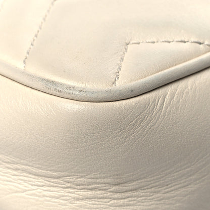 Gucci Calfskin Matelasse Super Mini GG Marmont Shoulder Bag White 11 of 13