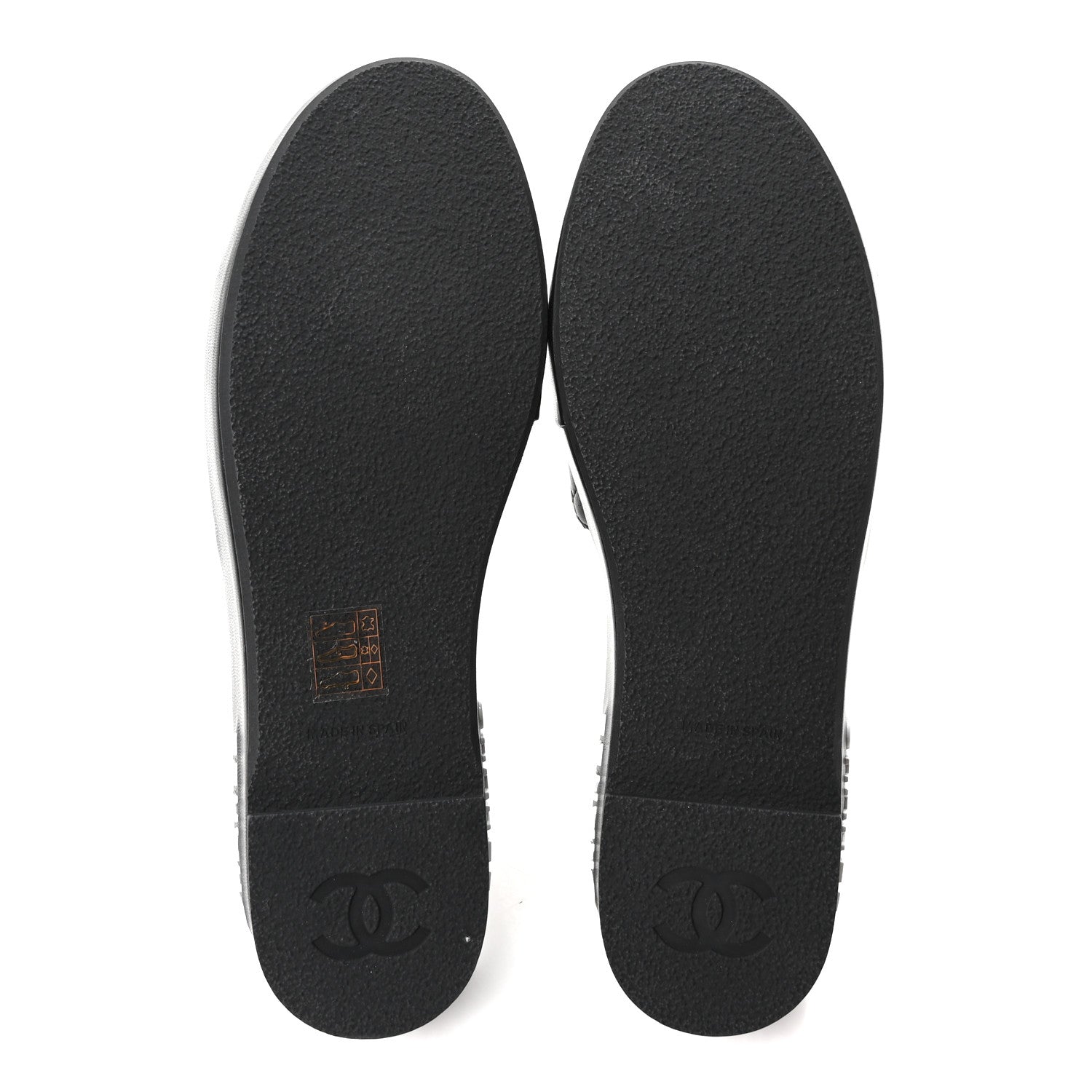 Chanel Lambskin Quilted CC Espadrille Slip On Sandals 41 Black 6 of 10