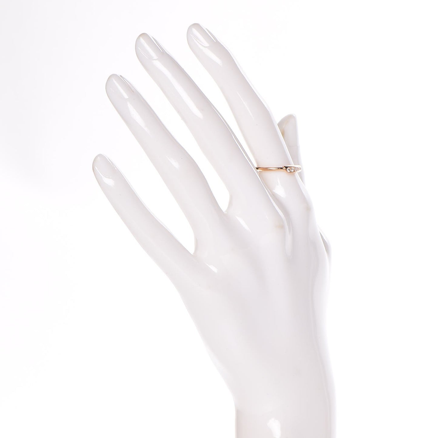 18K Rose Gold Diamond Chaine d'Ancre Punk Ring 51 5.75
