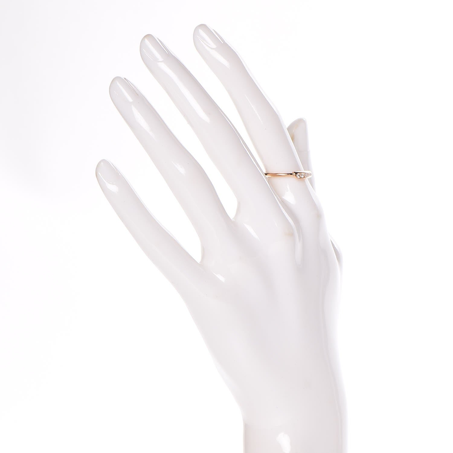 Hermes 18K Rose Gold Diamond Chaine d'Ancre Punk Ring 51 5.75 2 of 7