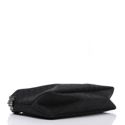 Gucci Monogram Medium Horsebit Chain Hobo Black 4 of 13