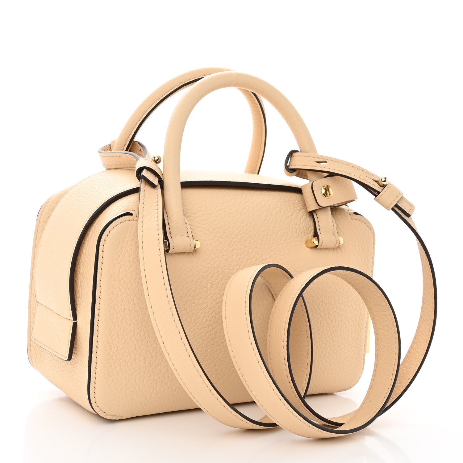 Delvaux Taurillon Soft Mini Cool Box Satchel Dune 3 of 8
