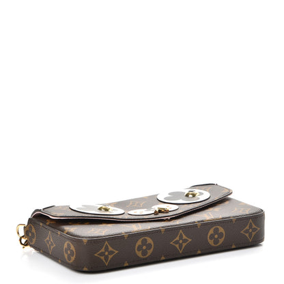 Louis Vuitton Monogram Valentine Dog Pochette Felicie Chain Wallet 4 of 9